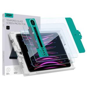 lot 4456 image: ESR iPad Pro 12.9 Screen Protector, Protective Film for iPad Pro 12.9 Inch (2022202120202018), Tempered-Glass Film with Easy Application Tray, Scratch Resistant, HD Clarity, 2 Pack