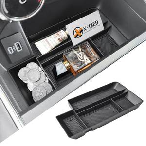 lot 4475 image: X-TKER Center Console Organizer Tray Compatible with Ford F150 2021-2025 2026 & Lightning XLT 2022 2023 2024 Truck Accessories �� ABS Insert Storage Box Front Console Open Pocket Drop-in Compartment