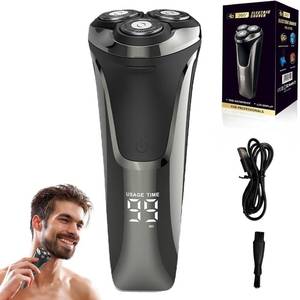 lot 4477 image: Snapbuy Electric Razor for Men, Snapbuy Electric Razor Pro of Father, 4D Floating Head Rotary Shaver, Ipx7 Waterproof Electrical Razors, Wet & Dry Fast Charging Electrical Shaver LCD Display (Blue)