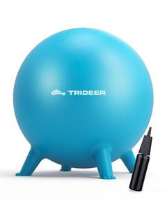 lot 5676 image: Trideer Flexible Seating for Classroom Elementary, Yoga Ball Chairs for Kids, Wobble Chair of School Supplies for Sensory Kids, Student Desk Chairs for Homeschool (Blue, 55cm)