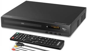 lot 5691 image: FlexaPlay Region-Free HDMI DVD Player for TV �� 1080p Upscaling, USB Port, DVDCDMP3 Multi-Format Playback �� Ultra-Compact Mini Design, Includes HDMIRCA Cables, Remote Control