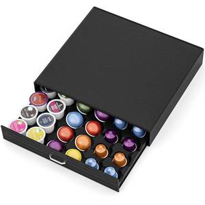 lot 5705 image: SZQINJI K Cup Holder Drawer 30 Pods Capacity, K Cup Organizer Coffee Pod Holder Compatible With Keurig K Cups for Nespresso VertuoLineOriginalLine, Black