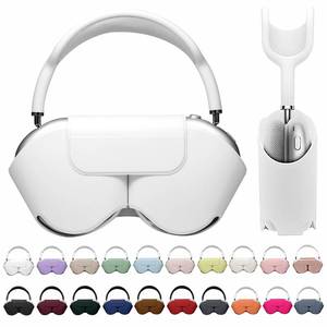 lot 6009 image: Maxjoy for Apple Airpods Max Smart Case Cover, Soft PU Leather Protective Cover Accessories for Airpod Max with Sleep Mode, Anti-Dust Travel Carrying Case for Airpods Pro Max Headphones, White