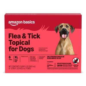 lot 6012 image: Amazon Basics Flea and Tick Topical Treatment and Prevention for Extra Large Dogs (89-132 lbs), Kills Fleas and Ticks, Waterproof, Monthly Application, 3 Count, Packaging May Vary