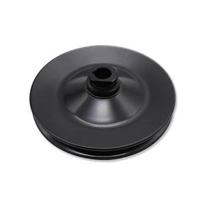 lot 6015 image: IMOOA GM Saginaw Power Steering Pump Pulley Keyway Double Groove for Chevy Oldsmobile Pontiac Cadillac 350 454 Black
