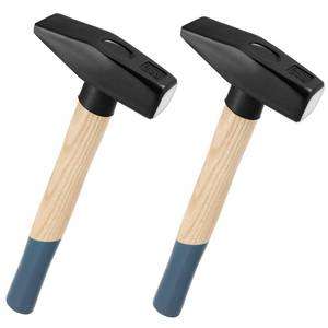 lot 6030 image: A2 PCS 2 Lbs Blacksmith Hammer, 2 Pound Carbon Steel Cross Pein Hammer, Cross Peen Blacksmith Hammer with Wood Handle