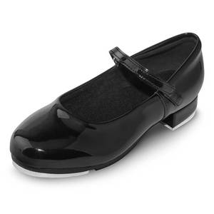 lot 6370 image: Leo Girls RHYTHM TAP Athletic Shoe, black, 10 Medium US Toddler