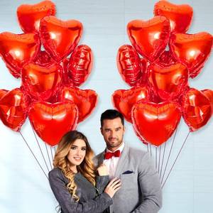 lot 6373 image: LINAYE Red Heart Foil Balloons 18 Inch, 30PCS Valentines Heart Balloons Mylar, Heart Shape Balloons for Valentines Day Anniversary Wedding Party Valentines Day Decorations Decor
