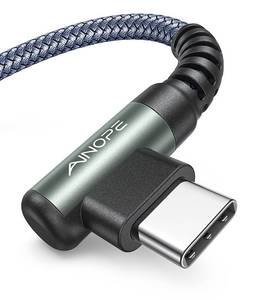 lot 6375 image: AINOPE 3.3FT USB C Cable 3.1A Fast Charge, Right Angle USBC Charge Cable, Resistant Nylon Braided USB Type C Cable Compatible Galaxy S10 S9 S21, LG V30,V20,G6��USB C Fast Charging Cable