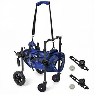 lot 6389 image: Upgraded 4-Wheel Dog Wheelchair with LED Safety Lights & DIY Name Tag �� Adjustable Full-Body Support Mobility Cart for Disabled, Elderly & Injured Pets, Lightweight Aluminum Frame, S