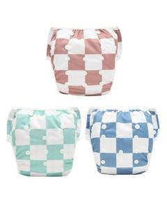 lot 6425 image: Kawigo Baby Swim Diaper Baby Toddler Snap Adjustable Reusable for Boy Girl Swimming Lessons 3 Pack 0-2T 3SW10