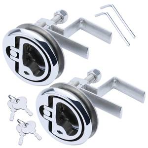 lot 6440 image: Boat Cam Latch Stainless Steel 316 Marine Hatch Cam Latch - Locking Style, Flush Mount, Includes Installation Screws Marine Hatch Deck Hardware Ideal for Ships, Yachts, RVs & Trucks (2 Piece Set)