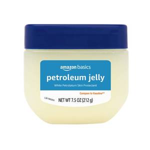 lot 6453 image: Amazon Basics Petroleum Jelly, Skin Protectant and Moisturizer for Dry Cracked Skin, Chapped Lips, Minor Cuts, Unscented, 7.5 oz, 1-Pack (Previously Solimo)
