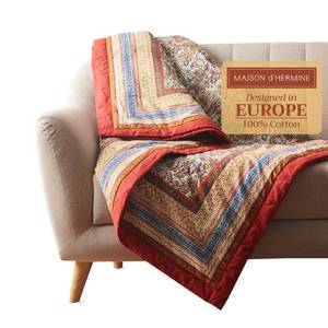 lot 11395 image: Maison d Hermine Throw Blanket for Couch Lightweight Soft Warm Breathable Cotton Throw Blankets for Bed Girls Boys Women Men Gifts Sofa Travel Living Room Spring Summer (Jaipur, 60 X 80)