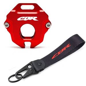 lot 12355 image: MOWOK Motorcycle Key Cover Case Shell Fit For CBR 650R CBR500R CBR250RR CBR600RR CBR1000RR Embroidery Badge Keyring (Red)
