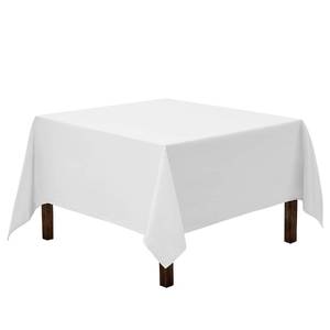 lot 12361 image: Gee Di Moda Square Tablecloth - 85 x 85 Inch White Table Cloth for Large Square or Round Tables - Heavy Duty Washable Fabric - for Buffet Table, Holiday Party, Dinner, Wedding & Baby Shower