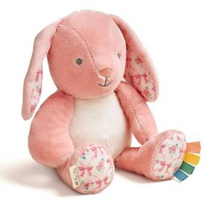 lot 12363 image: Itzy Ritzy Snuggles Plush Toy �� Soft Stuffed Animal for Babies, Kids & Adults �� Sensory Ribbons & Textured Fabrics for Tactile Play �� Cozy & Cuddly Companion for Newborns & Up (Pink Bunny)