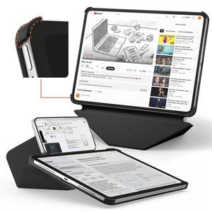 lot 12365 image: MOFT Dynamic Folio Case for iPad Pro 11(M5 2025  M4 2024)- Reinforced Corner Protection Stable Slim Magnetic Stand with 20 Viewing Angles, Premium MOVAS Leather, Jet Black