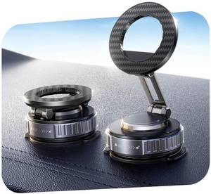 lot 12371 image: snanlen 2026 Upgraded Car Phone Holder for Magsafe 108LBS Strongest Suction 360° Adjustable Vacuum Magnetic Phone Holders, Cell Phone car Mount for iPhone 17 Pro Max 16 15 14 13 12 Air Plus (Used)