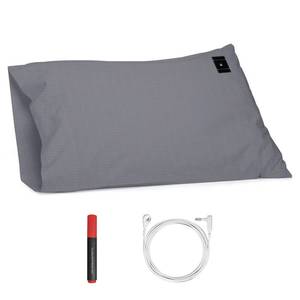 lot 12433 image: Grounding Pillowcase King Grounding Pillow Cases Premium Cotton with 15ft Cord and Test Pen for Improving Sleep Quality Better Energy��Gray, King - 20x36in��