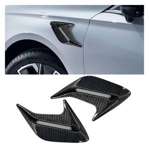 lot 12435 image: 2PCS Car Hood Ventilation Trim Cover, Air Flow Intake Scoop Hood Cover, Shark Gill Bonnet Vent Trim, Automotive Exterior Decorative Accessories for Car SUV Truck (Carbon Fiber)