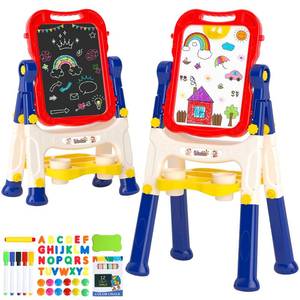 lot 13303 image: Chalk Board Easel for Kids Toys,Double-Sided Magnetic Kids Chalkboard and Dry Erase Boards,Toddler Toys for 3 Year Old Boy Gift,Art Easel Learning Educational Toy for 3 4 5 Years Old Boys Gift