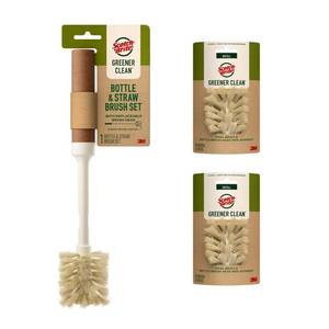 lot 14068 image: Scotch-Brite Greener Clean Bottle & Straw Brush Set with 2 Replaceable Bottle Brush Heads