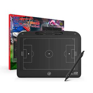 lot 14071 image: VNVDFLM 13.5 Electronic Football Tactical Board Basketball Coaching Board,LCD Soccer Strategy Board with Stylus Pen,Basketball Marker Board Training Writing Tablet Perfect Coach Gifts-Football Black