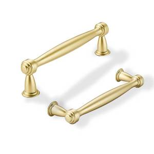 lot 14072 image: khtumeware 10 Pack 3-34 Inch(96mm) Brushed Gold Cabinet Pulls Matte Gold Kitchen Cabinet Handles Kitchen Cabinet Hardware for Cupboard Drawer Handles Dresser Pulls