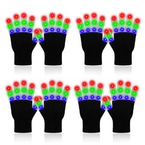lot 14092 image: ONEREED 4 Pairs LED Gloves Light up Gloves for Adults Kids Girls Boys Toys Age 12 Years Old Cool Fun Toys Gifts for Easter Birthday Carnival Party Christmas Halloween