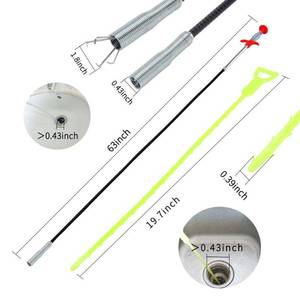 lot 14118 image: DR.PEN Flexible Grabber Claw Pick Up Reacher Tool (Drain Clog Remove Tool), With 4 Claws Bendable Hose Pickup Reaching Assist Tool for Litter Pick, Home and Kitchen Sink, Drains, Toilet (63 inch)