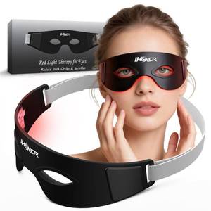 lot 14135 image: Red Light Therapy for Eyes �� Red Light Therapy Glasses & Eye Pods for Eye Bags to Reduce Fine Lines, Dark Circles, and Puffiness for Men & Women �� Black Middle