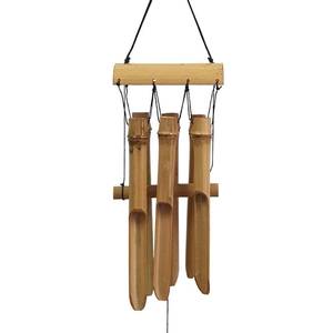 lot 14153 image: Bamboo Wind Chime Outdoor, 6 Small Bamboo Bell Tubes for Outdoor or Indoor Home D�cor, Handmade Natural Soothing Sound 23 inches