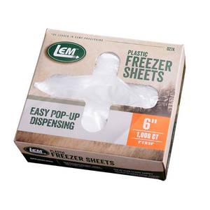 lot 14162 image: LEM Products 6 Freezer Sheets, Non-Stick, Non-Porous Polyethylene, 1000 Count Box
