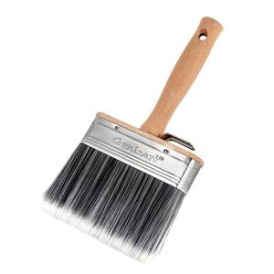 lot 14166 image: Genixart Deck Stain & Sealer Block Paint Brush - 5 inch Big Fence Stain Brush for Wood - Large Masonry Paintbrush - Wide Limewash Brushes for Brick Concrete Walls