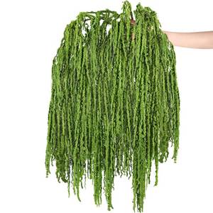 lot 14197 image: Suncalla Forest Green Spring Natural Dried Amaranthus Hanging Flowers Amaranthus Artificial Flowers for Wedding Arch Bouquet Floral Garland Wall Home Decoration (23 Inch,12 Pcs)