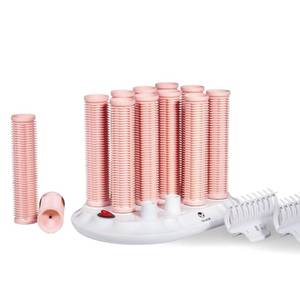 lot 19685 image: CALISTA Tools Ion Hot Rollers Long Set, Hot Rollers for Long Hair with Fusion Technology, Hair Rollers for Voluminous Curls & Waves, Fast Heating Curlers with Claw Clips,12 Piece Set, Pink
