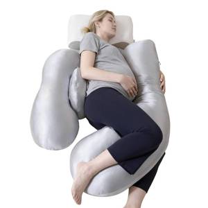 lot 19688 image: Pregnancy Pillows for Side Sleeping - Adjustable Belly & Back Support Pillow,H Shaped Full Body Maternity Pillow with Cooling Removable Cover, for Pregnant Women and Adults(Grey)