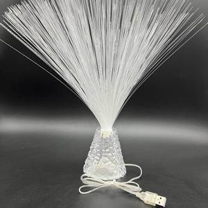 lot 19704 image: JALORDE 14 inch Corded Fiber Optic Mood Novelty Lamps Lighting Lite with Color-Changing Crystals Base (1)