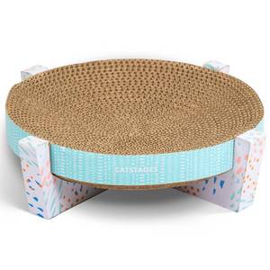 lot 19711 image: Catstages Scratch, Snuggle & Rest �� 2��in��1 Indoor Cat Scratcher & Elevated Cat Lounger, Catnip Included (Broken Legs) (Cat Nip Not Included)