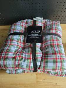 lot 19714 image: Lauren Ralph Lauren Plaid Chair Cushions Set of 2