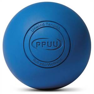 lot 20046 image: Lacrosse Ball Massage Ball for Myofascial & Trigger Point Release, Muscle Knots, Yoga Therapy �� Improves Joint Mobility & Relieves Pain �� Back, Neck, Chest, HIPS, Legs �� 2.5-Inch Solid Blue Rubber