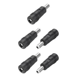 lot 20047 image: uxcell DC Power Connector Adapter, 5 Pack 5.5x2.1mm Female Jack to 5.5x2.5mm Male Plug Universal Barrel Connector for Laptop Router