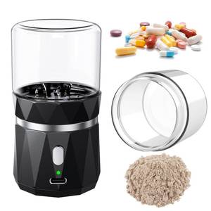 lot 20049 image: Small Portable Cordless Electric Pill Crusher Fine Powder for Elderly - Pill Grinder for Multiple Pills, Small and Large Medication and Vitamin Tablets - Suitable for Travel (Black)