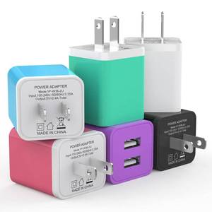lot 20056 image: 6Pack USB Wall Charger, iGENJUN 2.4A Dual USB Port Cube Power Plug Adapter Fast Phone Charger Block Charging Box Brick for iPhone 1717 Pro17 Pro Max16, Samsung Galaxy, Pixel, LG, Android-Colorful