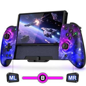 lot 20087 image: Spican Switch Controllers for Nintendo SwitchOLED Accessories, Hall Effect Joystick Switch Wireless Pro Controller, One-Piece Switch Joypad for Handheld Mode with 17 Colors LightBatteryTurboMacro4 Game Slot