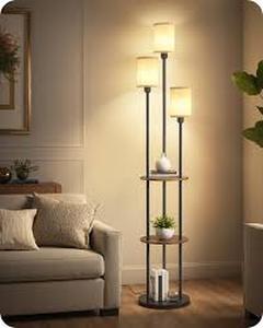 lot 1978 image: Goebleson Floor Lamp with Shelves