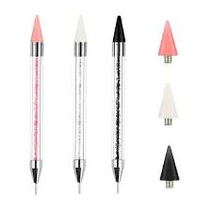 lot 12356 image: NFRBTD 3 Pack Rhinestone Picker Tool Dotting Pen With Three Wax Tip And Tray Wax Pencil, Gem Picker, Tool Kit For Bedazzling