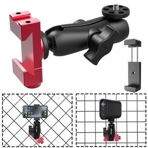 lot 12445 image: Aluminium Smartphone Fence Mount- Game Changer Mounting kit for iPhone17 & Android, Mevo Start, Insta360 X5 Camera, Phone Camera Holder for Tennis & Pickleball Training, Tennis Training Equipment