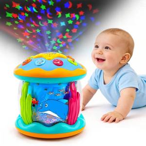 lot 1104 image: Baby Toys 6-12 Months Ocean Projector Rotating Musical Light Up Tummy Time Toys for Infant 0-6 3-6 Months Baby Aquarium Crawling Toys 4 5 6 7 8 9 12-18 Months Boy Girl 1 Year Old Birthday Shower Gifts